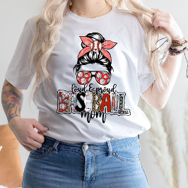 Camiseta Mãe de beisebol Louca e Orgulhosa