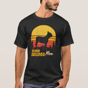 Camiseta Mãe de Bulldog Francês Mama Vintage Retro Cachorro