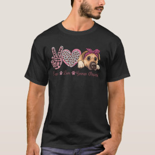 Camiseta Mãe de Cachorro Filhote Paz Amor Mãe Pastor Alemão