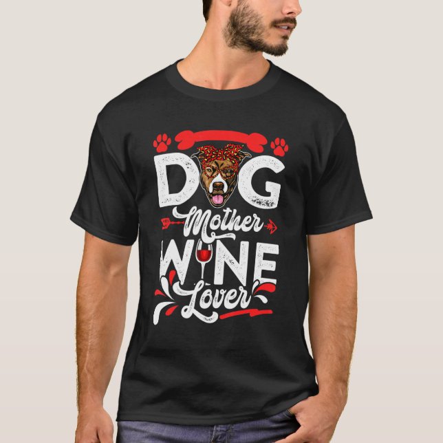 Camiseta Mãe de Cachorro Fofa  Pitbull Dia das Mães (Frente)