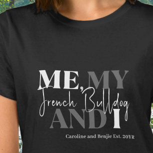 Camiseta Mãe de Cachorro Frenchie Estabelecida Tipografia C