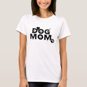 Camiseta Mãe de cachorro logotipo groovy coração pata Dia d