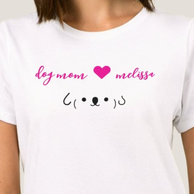 Camiseta Mãe de Cachorro Personalizado (Personalized Dog Mom T-Shirt)
