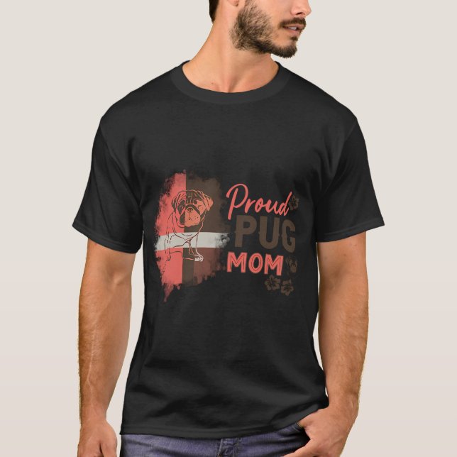 Camiseta Mãe de Cachorro Pug (Frente)