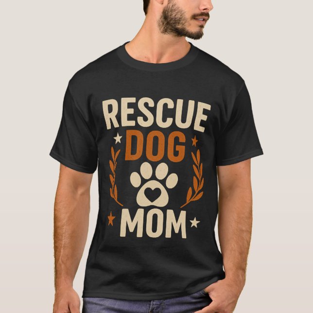 Camiseta Mãe de Cachorro Resgatado (Frente)