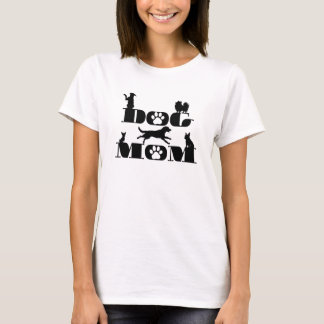 Camiseta Mãe de Cachorro Silhueta de Cachorro Impressão de