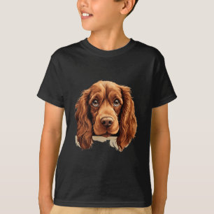 Camiseta Mãe de cachorro Sussex Spaniel Pai espiando cachor