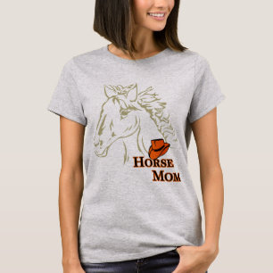 Camiseta Mãe de cavalo com chá de chapéu feminino
