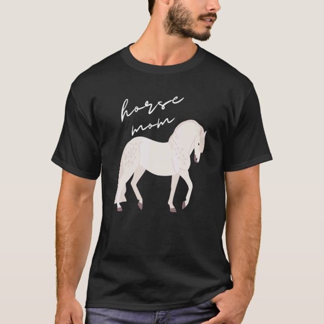 Camiseta Mãe de Cavalo Percheron Para Mulheres (Frente)