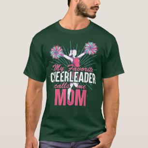 Camiseta Mãe de Cheerleader Animando Dia das Mães das Cheer