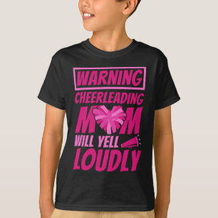 Camiseta Mãe de Cheerleader Grita Alto, Aplaudindo Cheerlea