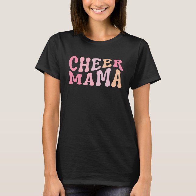 Camiseta Mãe de Cheerleader Mãe Cheer Mama Mãe (Frente)