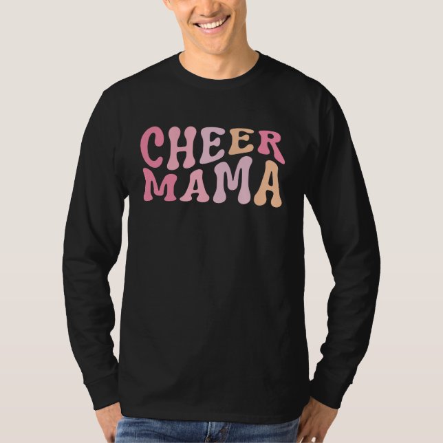Camiseta Mãe de Cheerleader  Mãe de Torcida Mãe Mamãe (Frente)