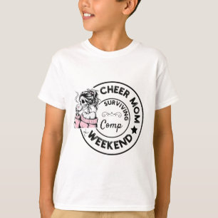 Camiseta Mãe de Cheerleader Sobrevive ao Fim de Semana de C