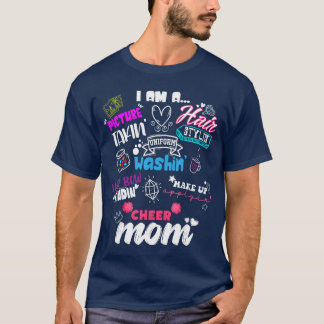Camiseta Mãe de Cheerleading Engraçada para Mãe de Cheer Eq