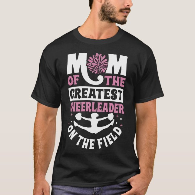 Camiseta Mãe de Cheerleading Mãe da Maior  (Frente)