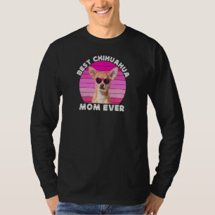 Camiseta Mãe de Chihuahua Feminina Para Mulheres Retro Marr