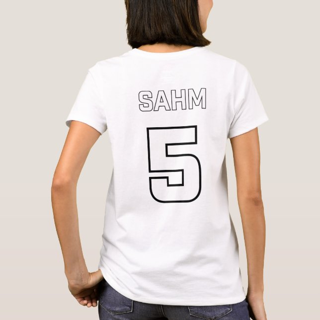 Camiseta Mãe de cinco crianças em casa (Verso)