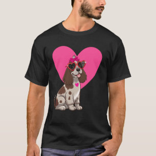 Camiseta Mãe de Cocker Spaniel Inglês no Dia dos Namorados