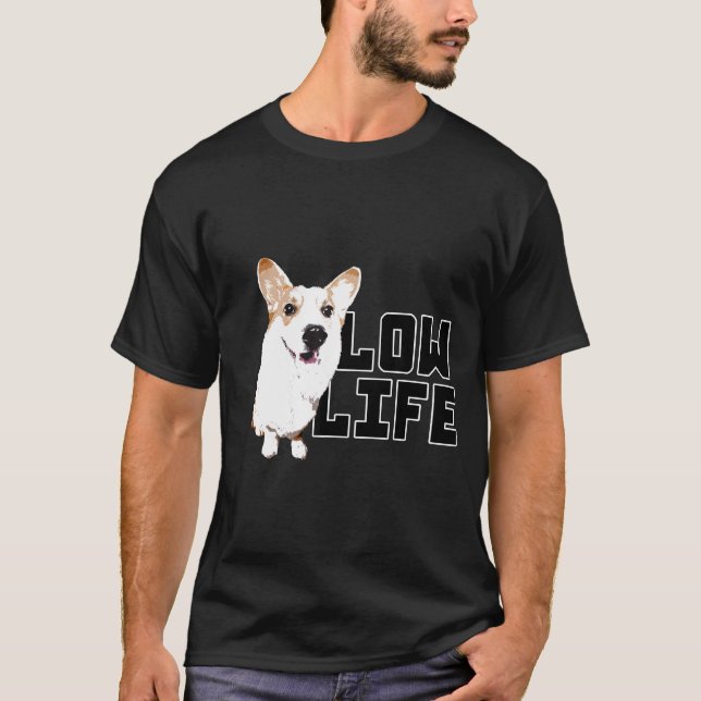 Camiseta Mãe de Corgi de Baixa Vida (Frente)