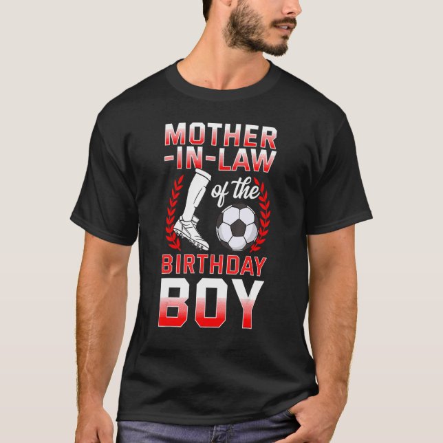 Camiseta Mãe De Direito Do Jogador De Futebol De Aniversári (Frente)