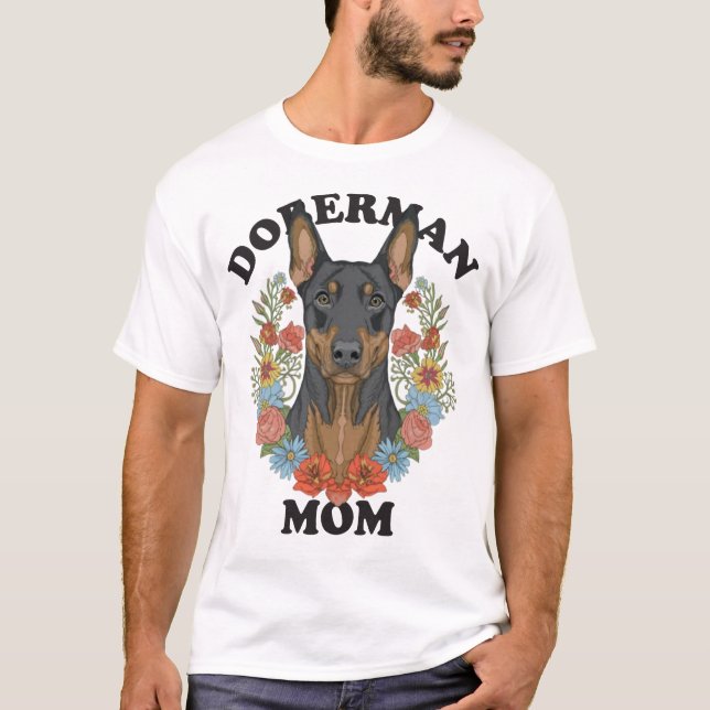 Camiseta Mãe de Doberman Para Sempre (Frente)