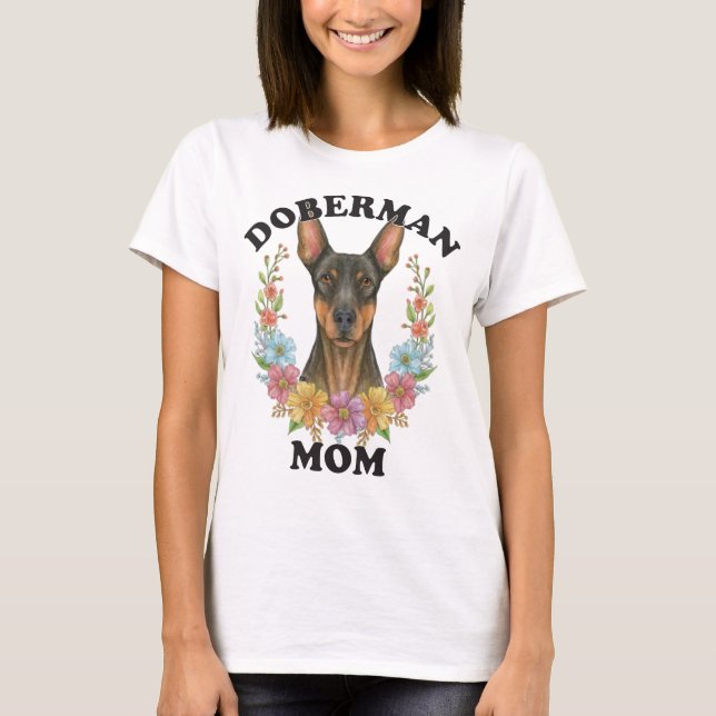 Camiseta Mãe de Doberman Para Sempre (Frente)