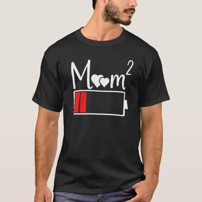 Camiseta Mãe De Dois Filhos Mãe De 2 Mamães Quadradas Mãe B (Frente)