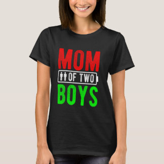 Camiseta MÃE DE DOIS RAPAZES Parentes da Família Materna