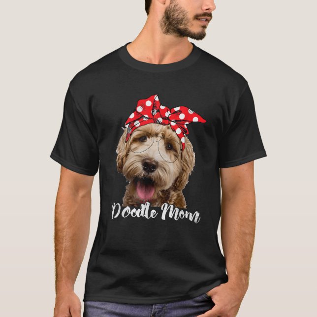 Camiseta Mãe de Doodle Feminina Labradoodle Aussie Doodle D (Frente)