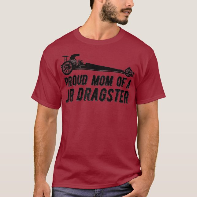 Camiseta Mãe De Dragster Arrasta Júnior (Frente)