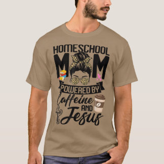 Camiseta Mãe de Escola em Casa de Coque Desarrumado Engraça