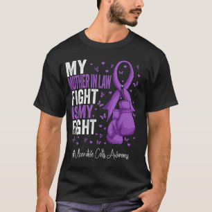 Camiseta Mãe de Fita Roxa de Direito Colite Ulcerativa Awa