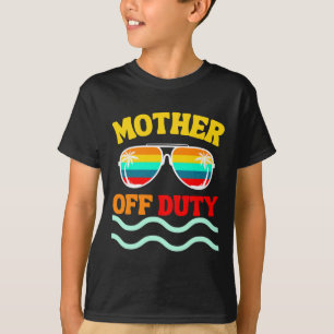 Camiseta Mãe de Folga Férias Praia Pôr do Sol Gles Para Hom