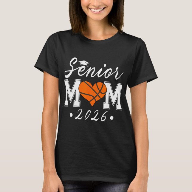 Camiseta Mãe de Formanda 2026 Cl De 2026 Basquete Graduada  (Frente)