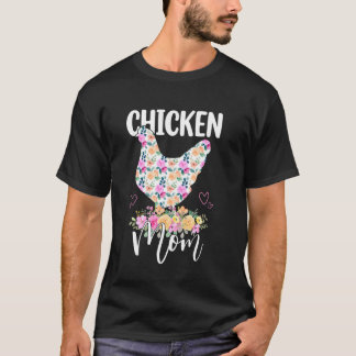 Camiseta Mãe de Frango Fofo Floral Mamãe Mamãe Mamãe Dia da