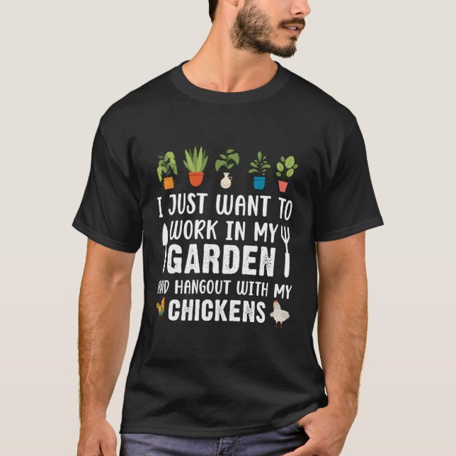 Camiseta Mãe De Frango Para Jardineiro De Frango Adora Plan (Frente)