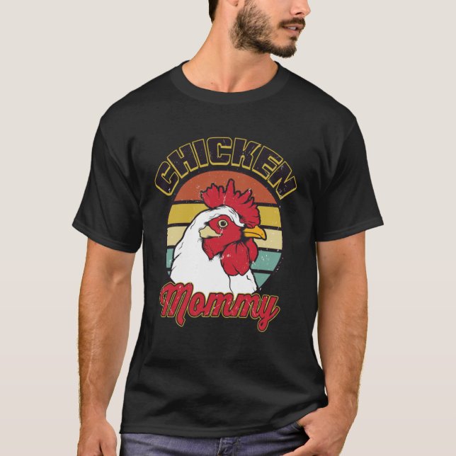 Camiseta Mãe de Frango Retro Estilo Vintage Frango (Frente)