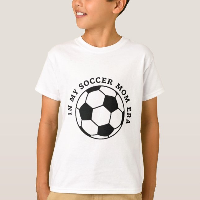 Camiseta Mãe de Futebol de Base, Mãe da Equipe Dias de Jogo (Frente)