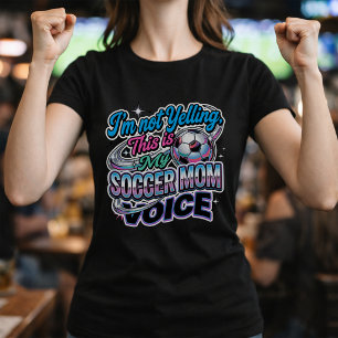 Camiseta Mãe de Futebol Divertida Voz da Lateral Citação