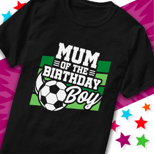 Camiseta Mãe de futebol infantil do menino de aniversário