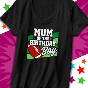 Camiseta Mãe de futebol infantil do menino de aniversário