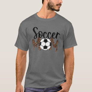 Camiseta Mãe de Futebol Leopardo Divertida Mãe de Futebol D