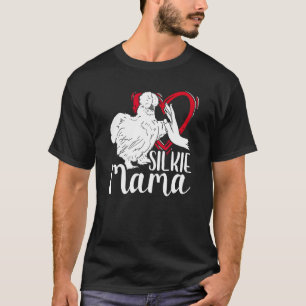 Camiseta Mãe de Galinha de Seda Silkie Agricultor Galinha S
