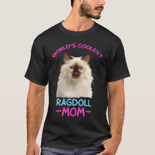 Camiseta Mãe de Gatinho Ragdoll Mais Legal Mamãe Gata