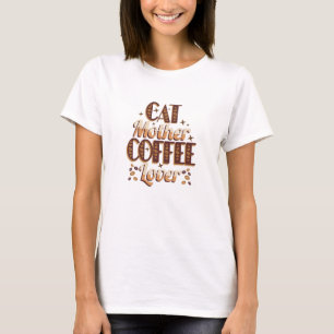 Camiseta Mãe de Gato Amante de Café