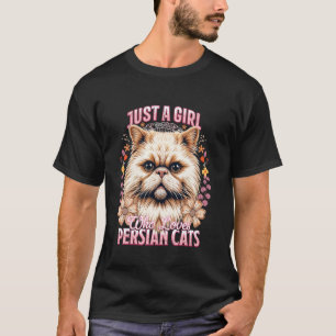 Camiseta Mãe de Gato APENAS UMA MENINA QUE AMA GATOS PERSAS