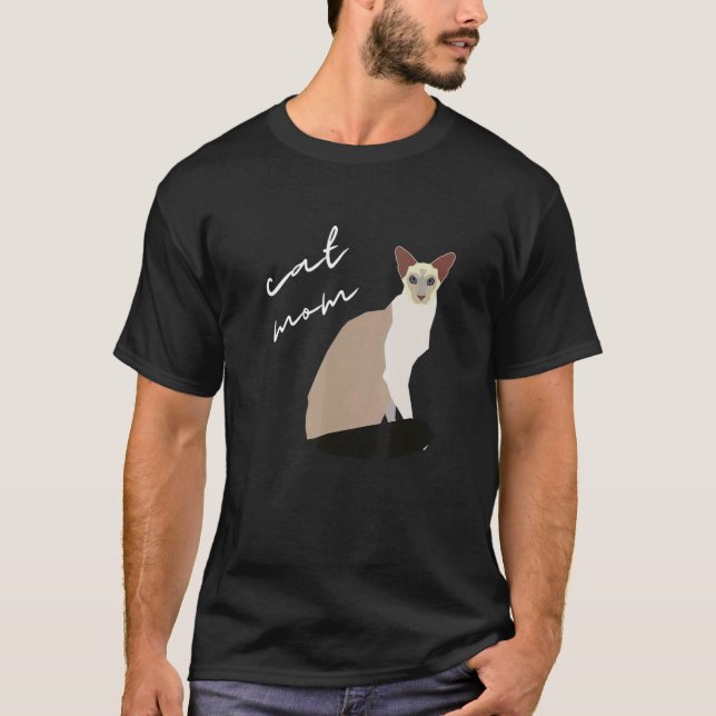 Camiseta Mãe de Gato Balinês Para Gato (Frente)