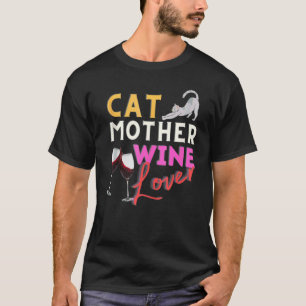 Camiseta Mãe de Gato Bebedora de Vinho