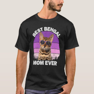 Camiseta Mãe de Gato Bengal Vintage Gato Bengal Dona Kitty 